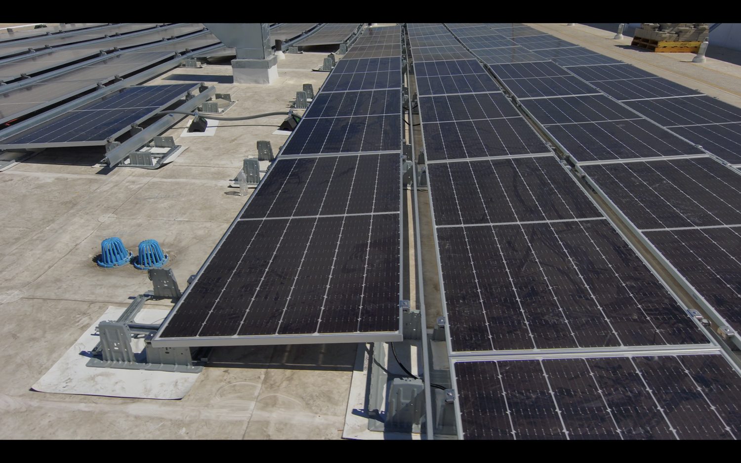 Close-up of premium solar panels