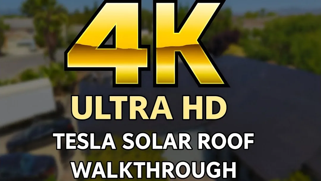 Tesla Solar Roof drone flyover in Ultra HD 4K