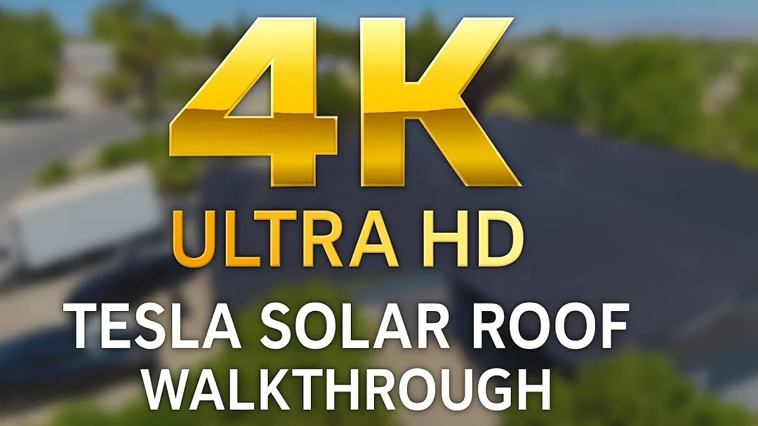 Tesla Solar Roof aerial drone footage